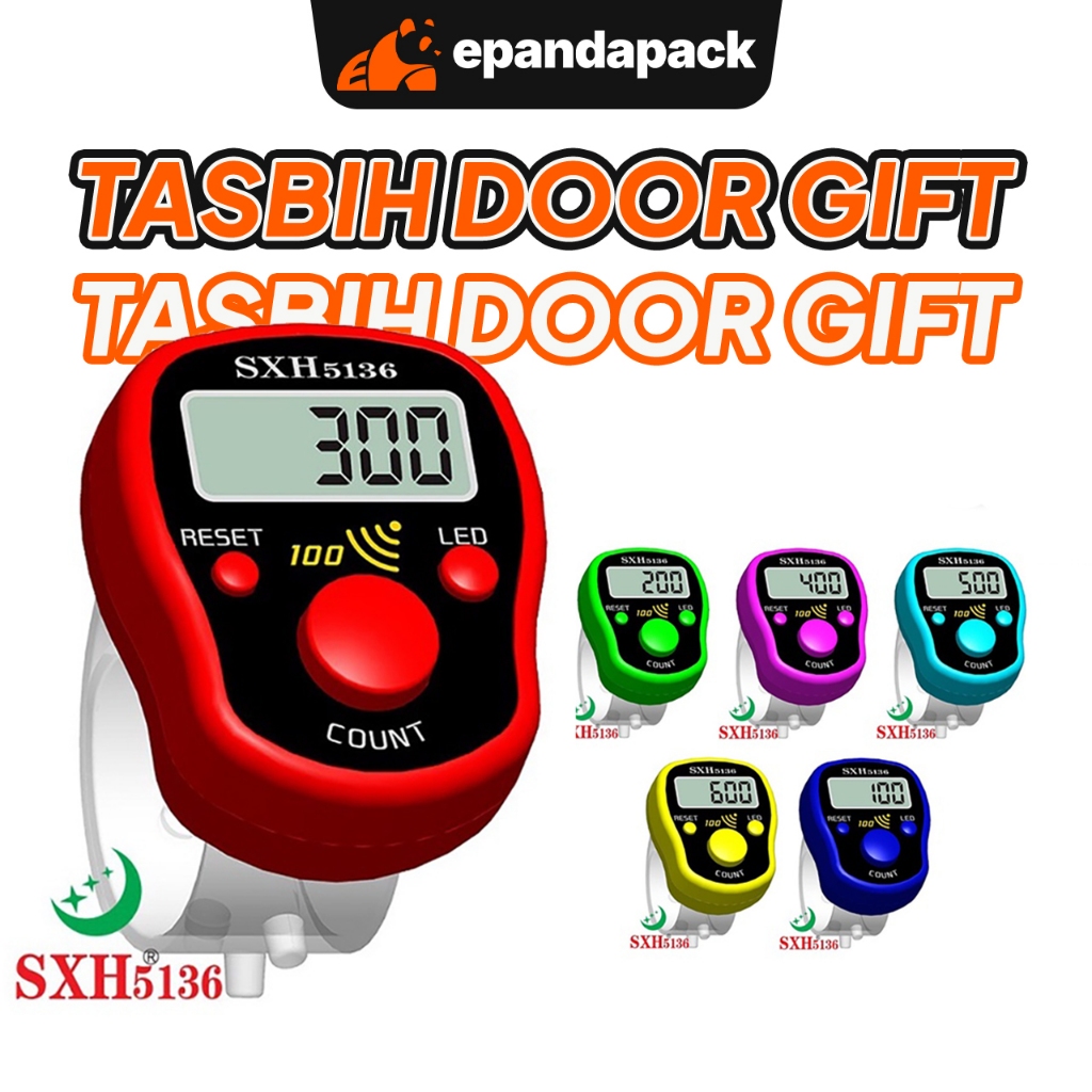 Tasbih Digital LED Zikir Counter Door Gift Murah Hadiah Kahwin Tally Counter Islamic Gift Wedding