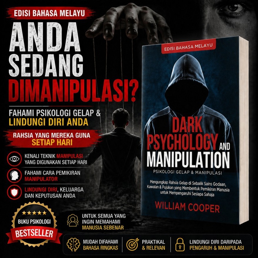 (Malay Version) Dark Psychology & Manipulation (Psikologi Gelap & Manipulasi) by William Cooper | Buku Psikologi