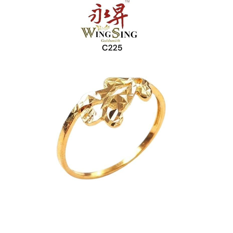Wing Sing 916 Cincin Emas Motif Ombak 916 / 海浪戒指 / Wave Wavy 916 Ring
