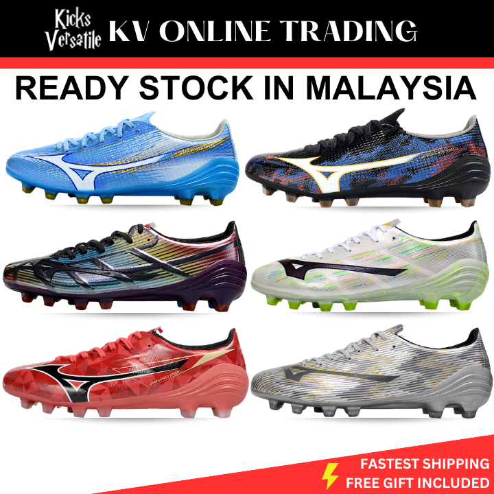 Ready Stock Alpha FG Football Boots Kasut Bola Sepak Lelaki Berlidah Outdoor Padang Soccer