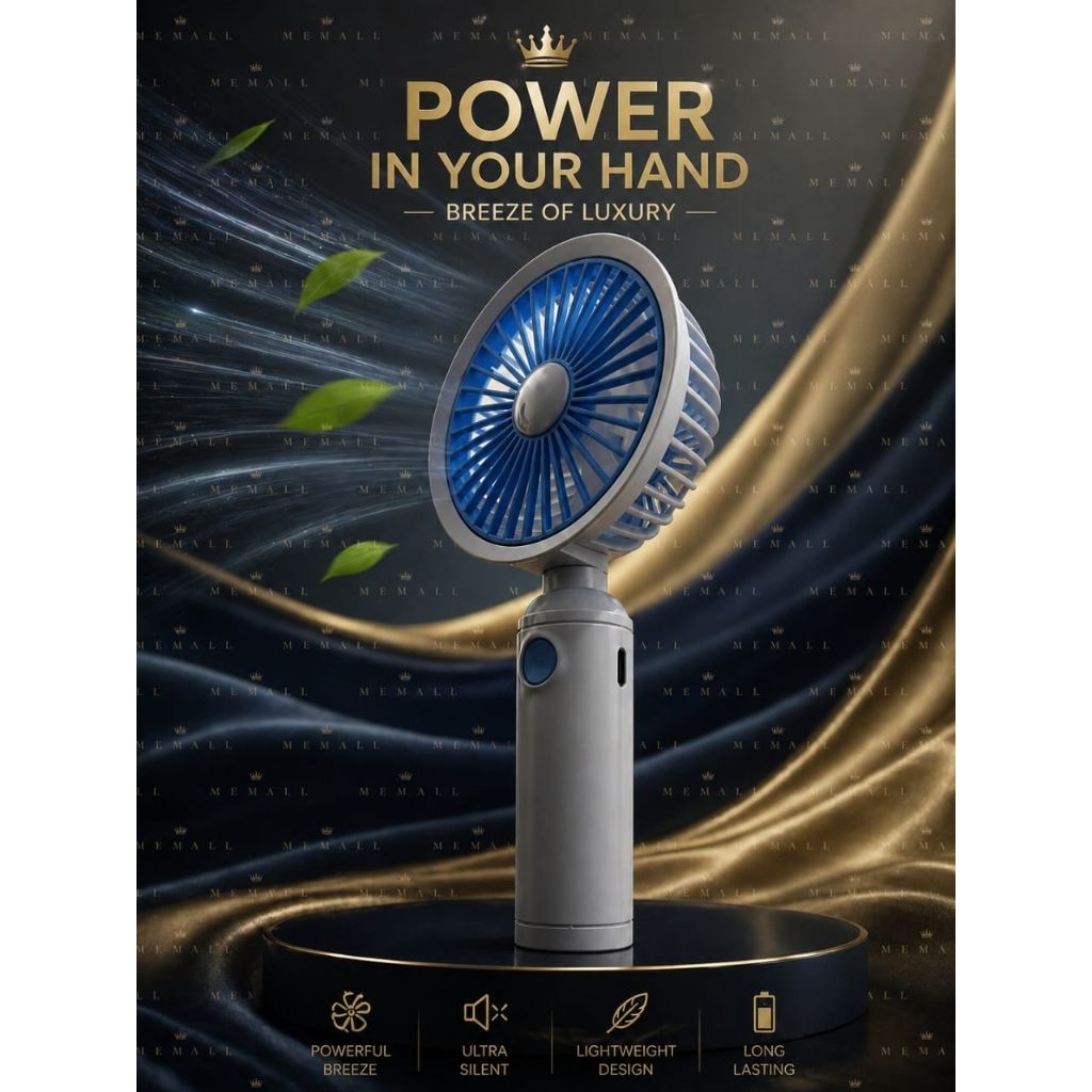 USB Fan Mini Portable USB Mini Kipas Cooling Strong Wind Rechargeable Handheld Kipas Mini With Phone Stand