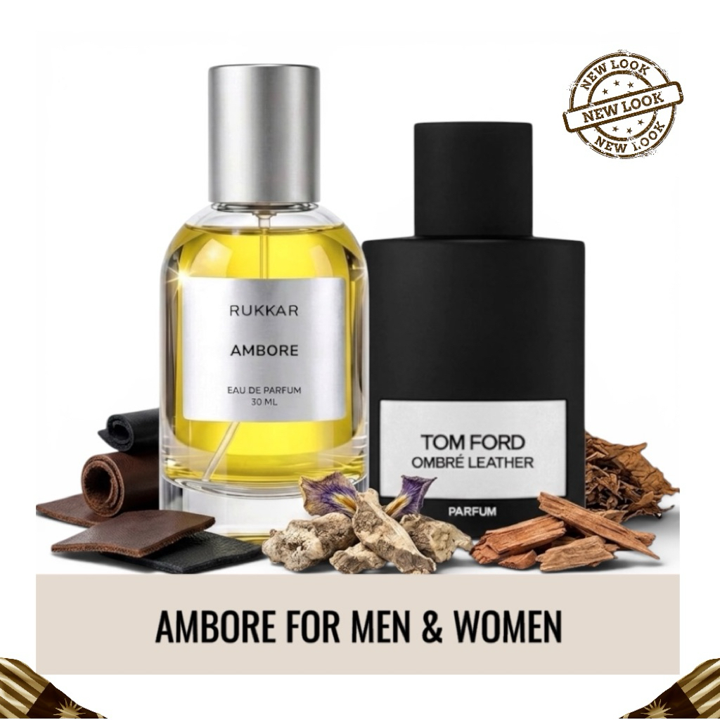 Rukkar Perfume AMBORE - Perfume Lelaki dan Wanita, Aroma Kemewahan Kulit yang Mewah dan Berani