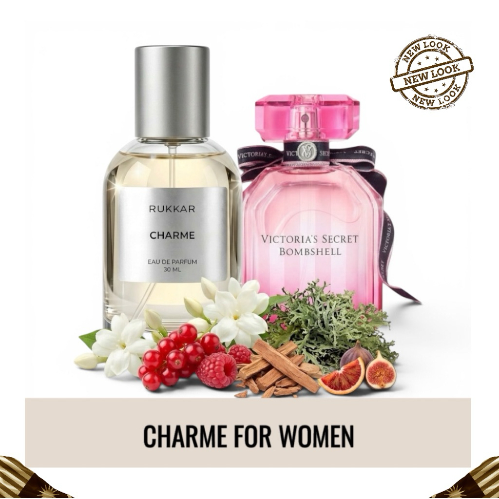 Rukkar Perfume CHARME - Perfume Wanita, Aroma Pesona Feminin yang Berani dan Menawan