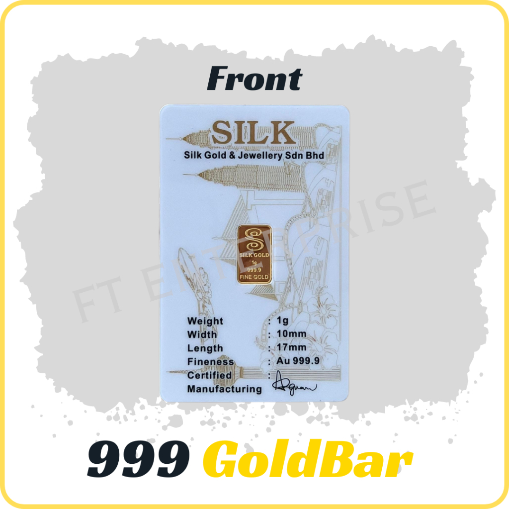 【Gold Bar】1g / 0.5g 999.9 Gold Bar FineGold