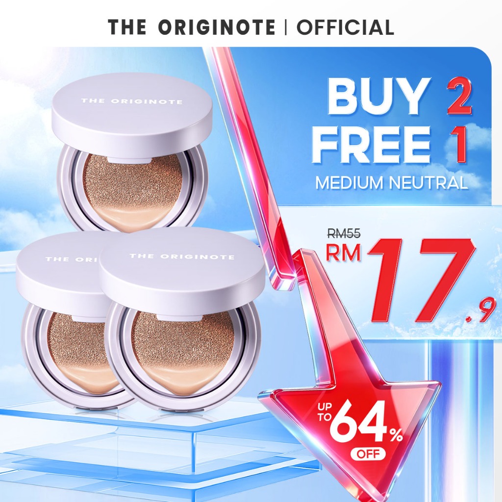 The Originote High Cover Serum Cushion - Oil Control Cushion foundation - Makeup Base with a light texture on the face