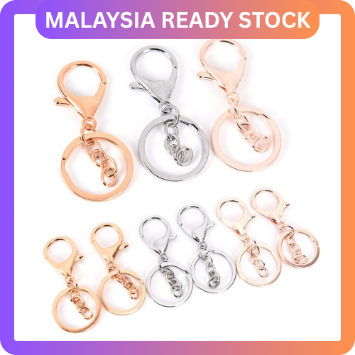 Key Ring Key Chain Lobster Ring Popular Classic Lobster Clasp Key Hook Chain Jewelry Making Findings for Keychain
