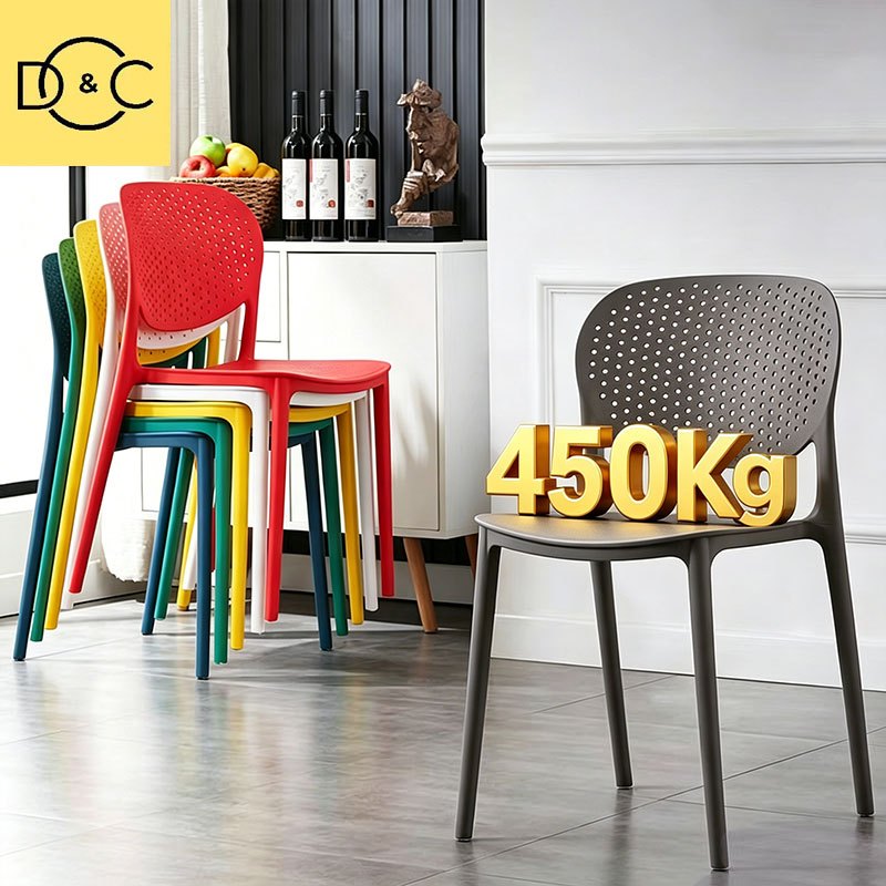 Plastics Chair Modern Kerusi makan plastik Plastic Dining Chair Suitable for outdoor/dining/bedroom