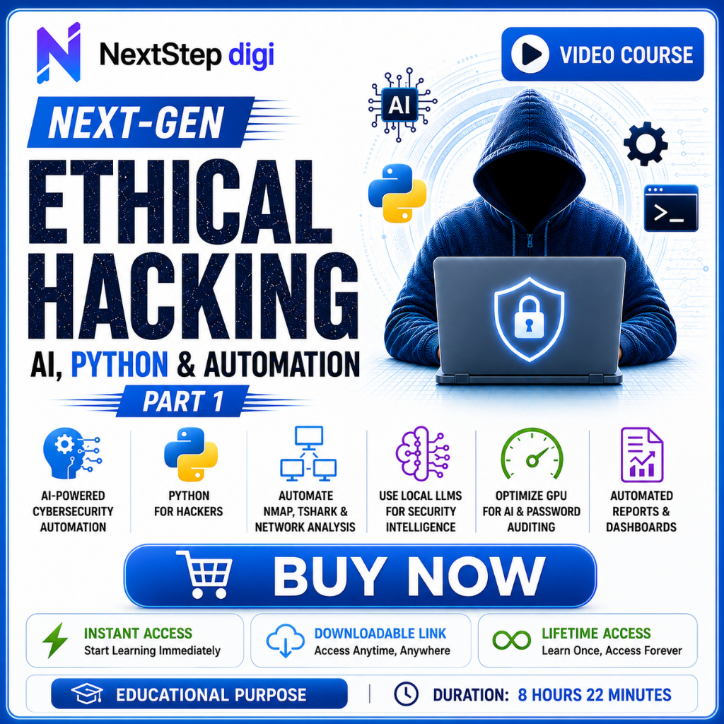 (Course ) Next-Gen Ethical Hacking: Ai Python Automation Part (1) | Best Ethical Hacking Course