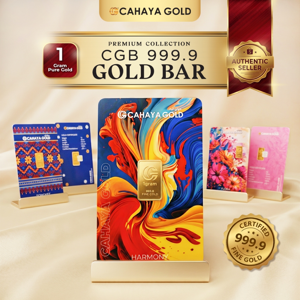 CAHAYA GOLD 999.9 GOLD BAR 1G Hadiah Birthday Aniversary Gift