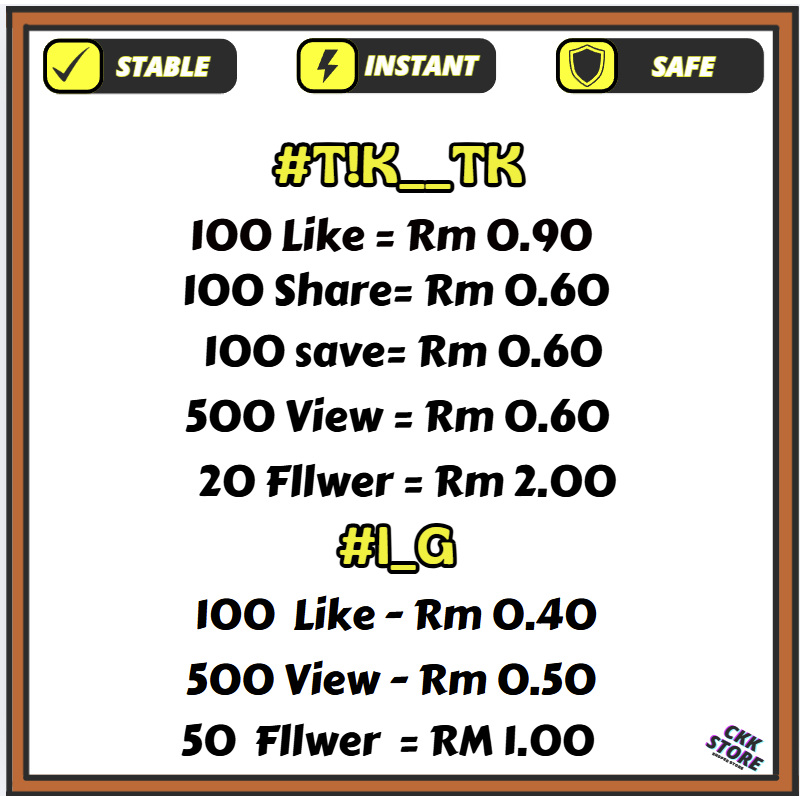 Cara untuk ningkatkan tik tok and instaa LIKES VIEWS dengan laju