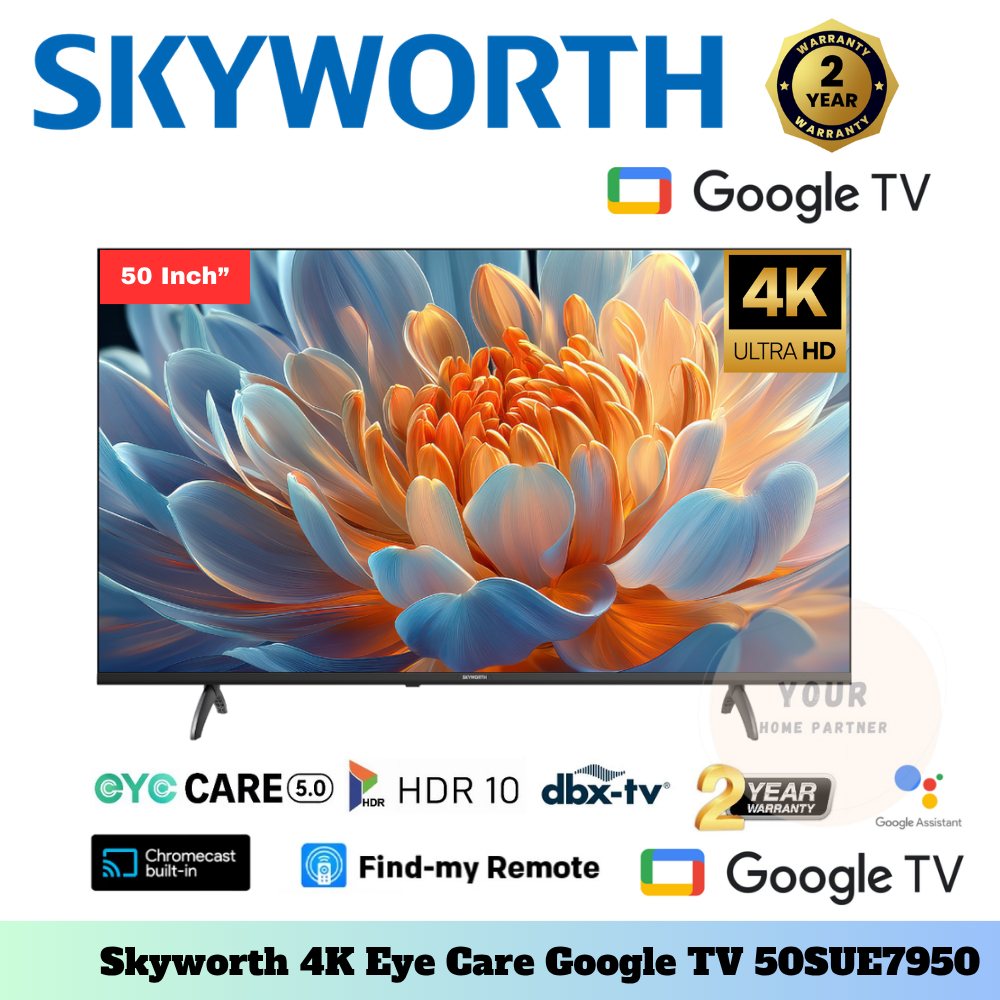 [Free Shipping]Skyworth 32” 40” 43” 50” 55” 60” 65” 75”4K UHD Goggle TV LED TV SUE7950 NEW