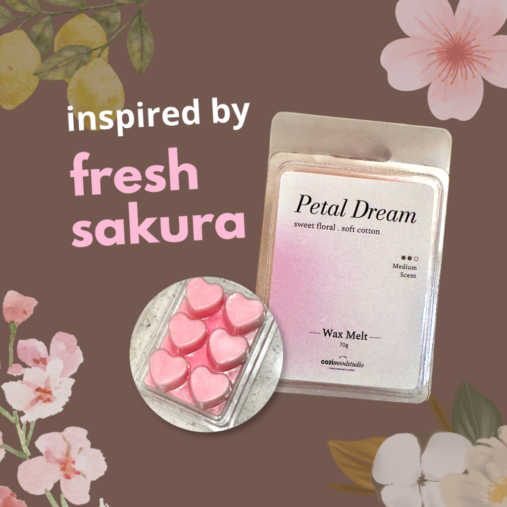 INS Hotel Inspired Wax Melt Petal Dream Handcrafted Candle Artisan Lilin Wangi Cozi Mood Studio 70g Handcrafted
