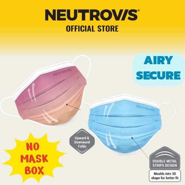 [AIRY SECURE REPACKED BOX SERIES] Neutrovis 3-Ply Airy Secure Series Premium Medical Face Mask 50s
