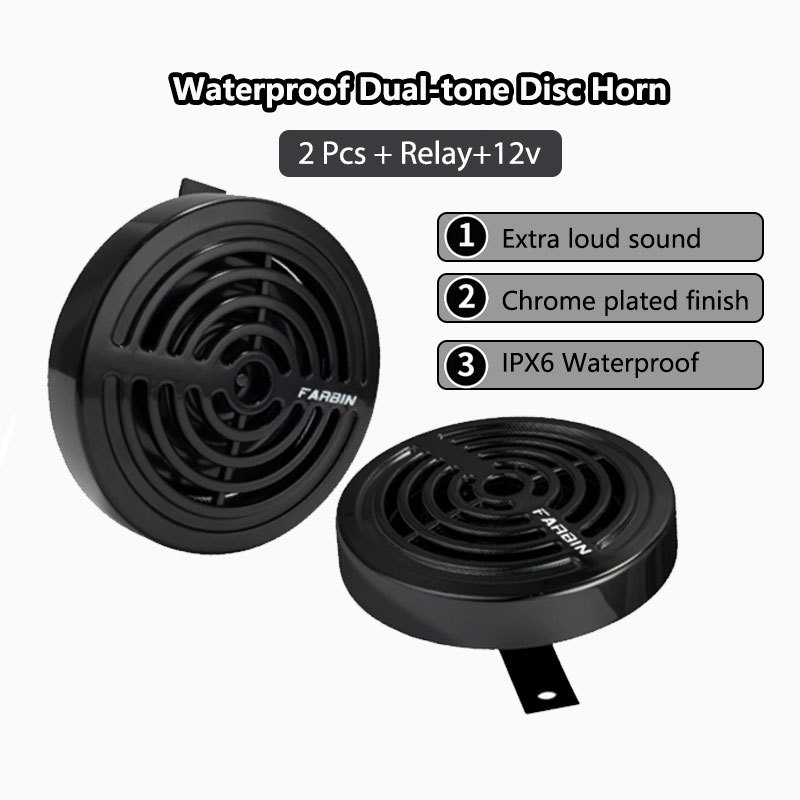 Horn 12V Hon Kereta Motor Dual Tone High Low Loud Bass Kalis Air 2 Biji Relay Set