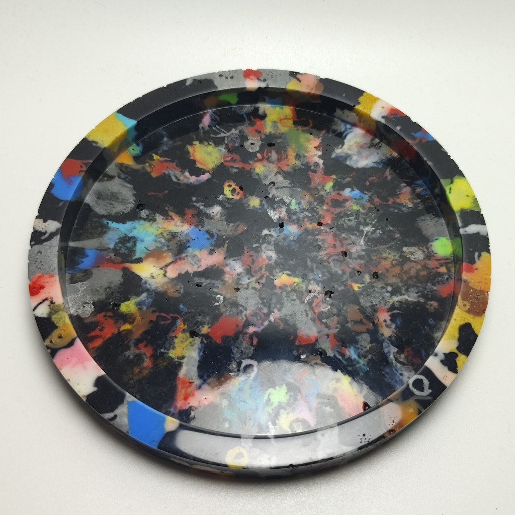 Recycled PLA Terrazzo Trinket Tray Multi Color Key Dish Jewelry Holder Aesthetic Desk Organizer Sustainable Gift