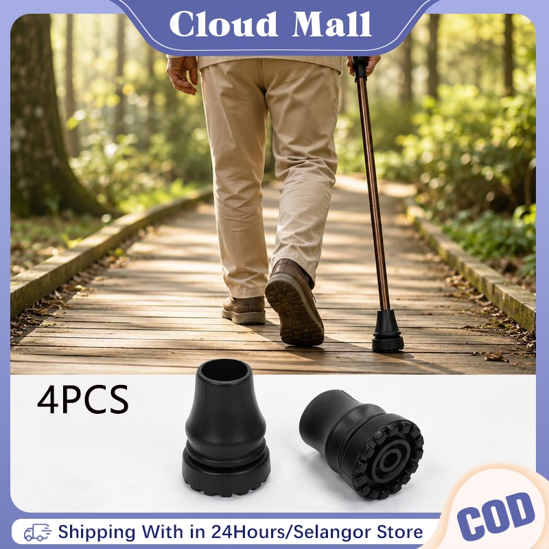 4pcs 22mm Walking Hiking Sticks Stick End Cover Tips Cane Quality Crutches Tips Tongkat Hujung Kaki