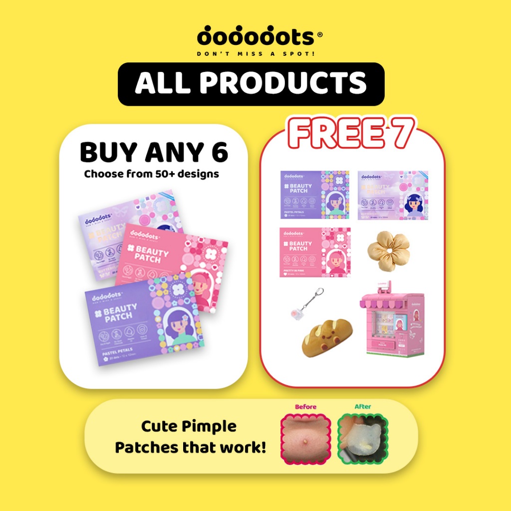 [BUY 6 FREE 7] Dododots Pimple Patches - All Products | Asia's No.1 Clinical-Grade Hydrocolloid Acne Patch w TeaTreeOil