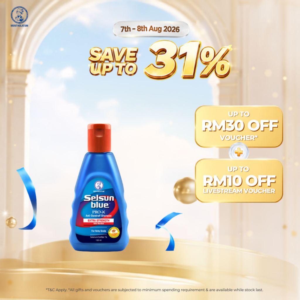 Selsun Blue Pro Extra Strength Anti-Dandruff Shampoo 120ml [Soothe Itchy Scalp, Dandruff Control, For Dry Hair]