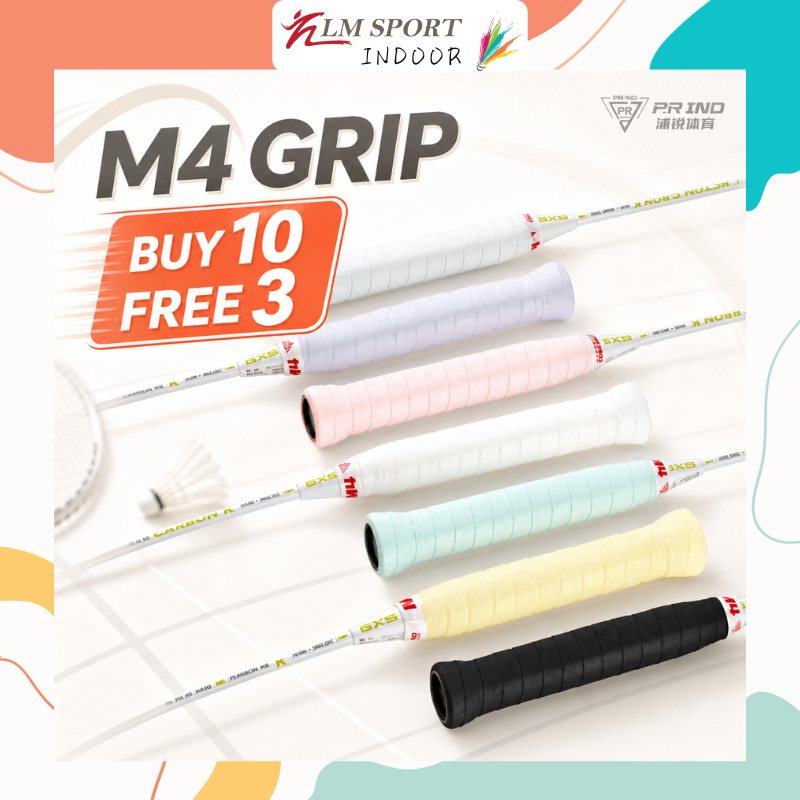 [ BUY 10 FREE 3 ] P.R IND M4 OVERGRIP | PURUI/PR | M4 GRIP | BADMINTON GRIP
