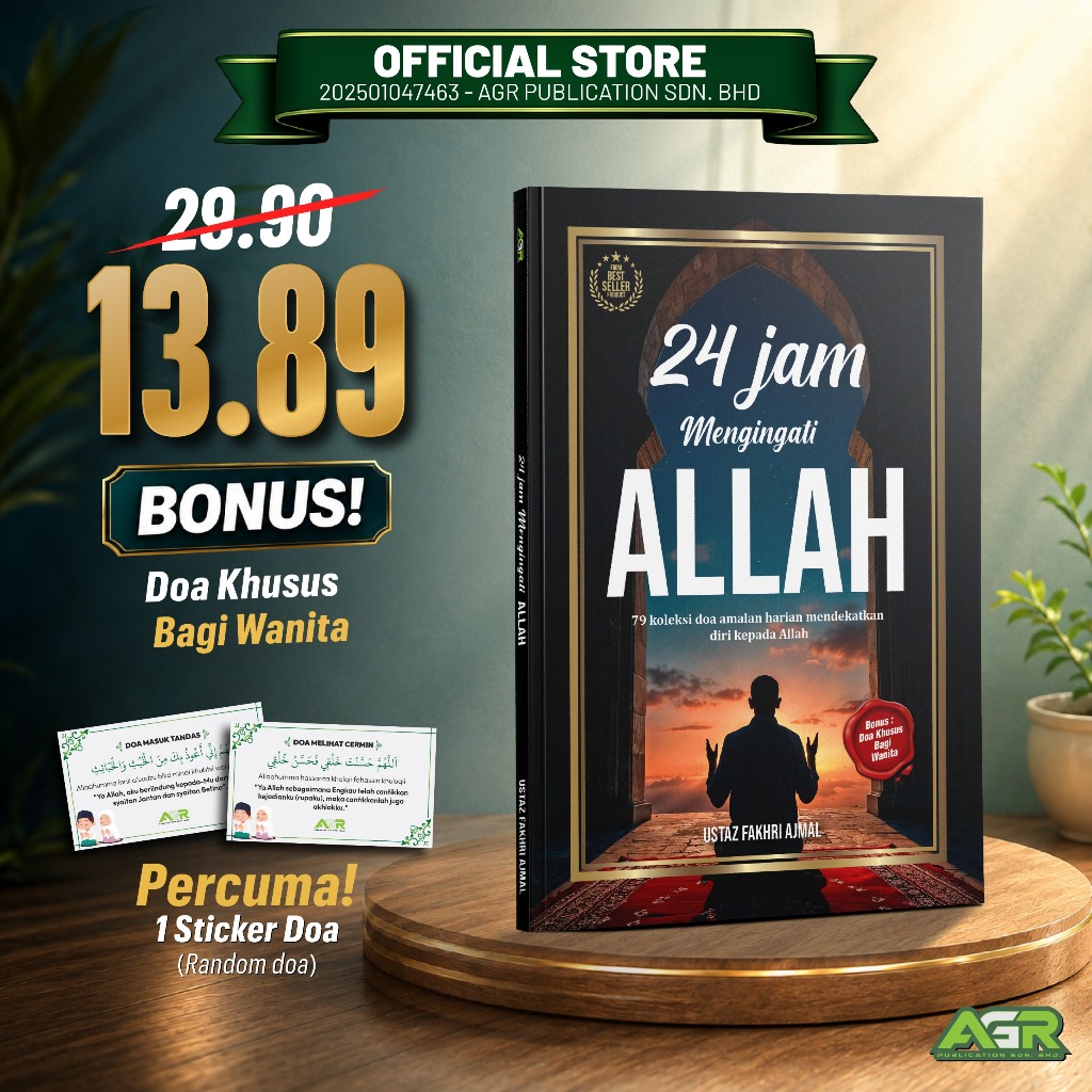 [AGR] BUKU 24 JAM MENGINGATI ALLAH -79 DOA AMALAN MENDEKATKAN DIRI KEPADA ALLAH SECARA BERTERUSAN :sempurna/muslim/islam