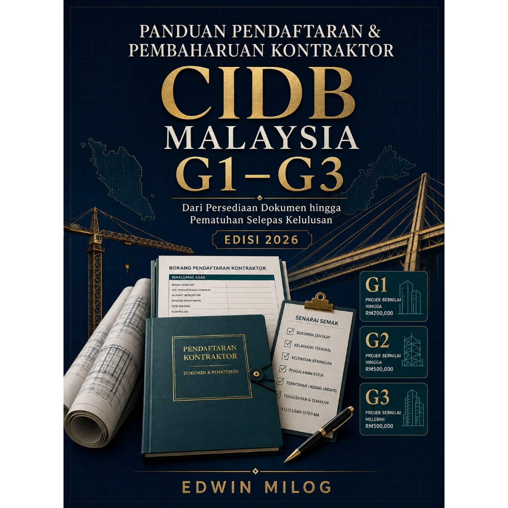 Panduan Pendaftaran & Pembaharuan Kontraktor CIDB G1–G3 (eBook) : Siri Panduan Kontraktor CIDB