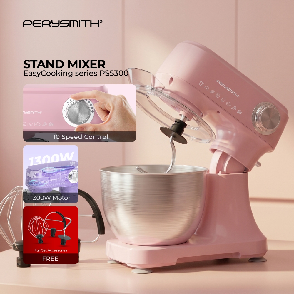 PerySmith PS5300 4L Stand Mixer EasyCooking Series (Mesin Adun | mixer cake | dough mixer | mesin uli tepung doh)
