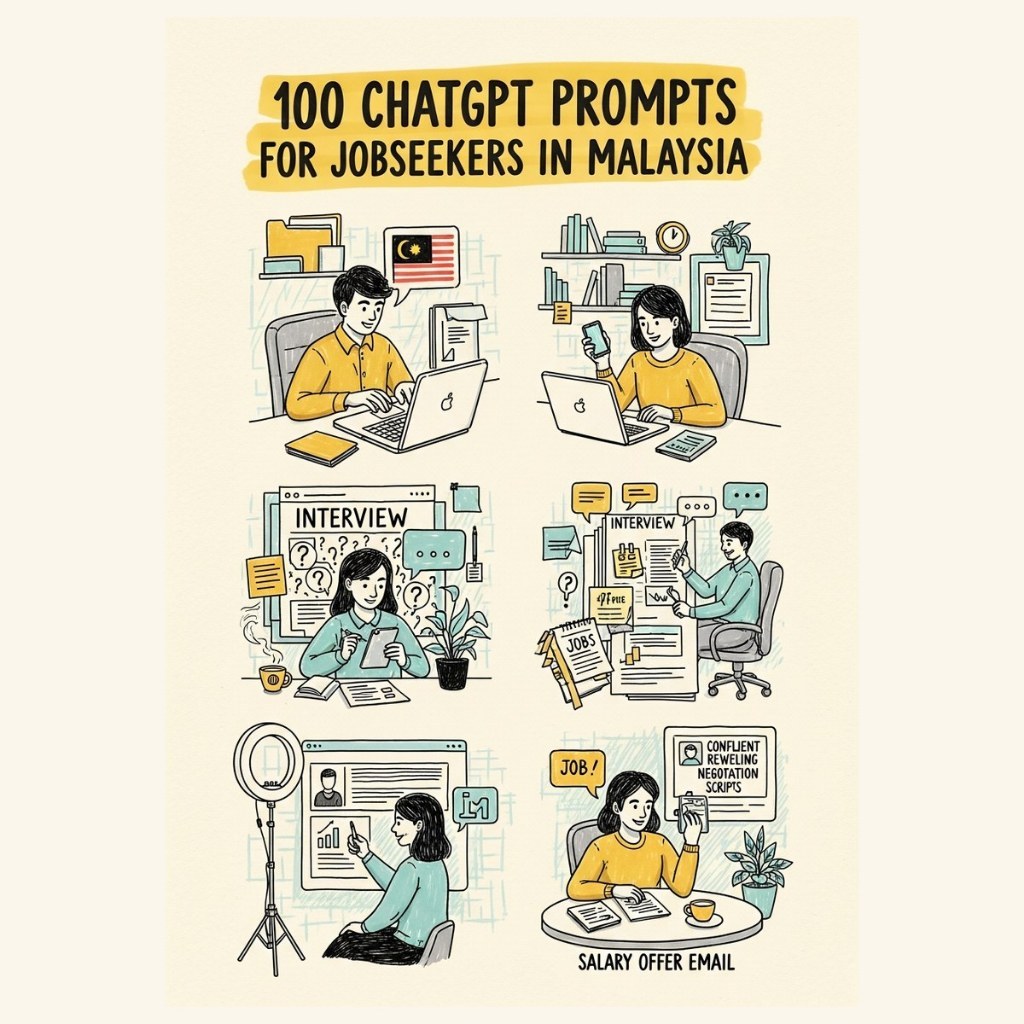 Ebook 100 ChatGPT Prompts for Jobseekers in Malaysia (PDF, English)