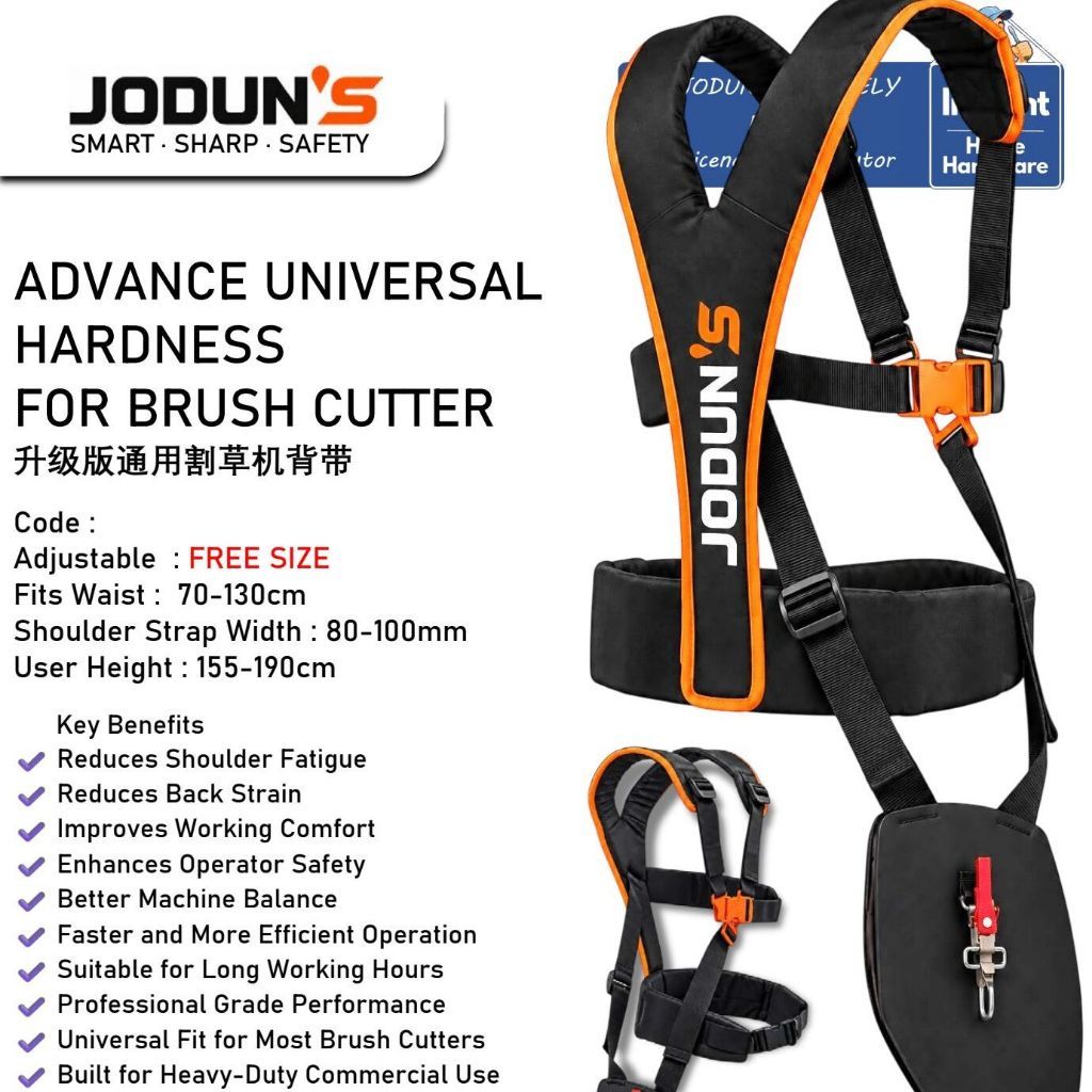 JODUN'S ADVANCE UNIVERSAL HARNESS SHOULDER BELT FOR BRUSH CUTTER *TALI BAHU ABAH-ABAH MESIN POTONG RUMPUT STRIAGHT SHAFT