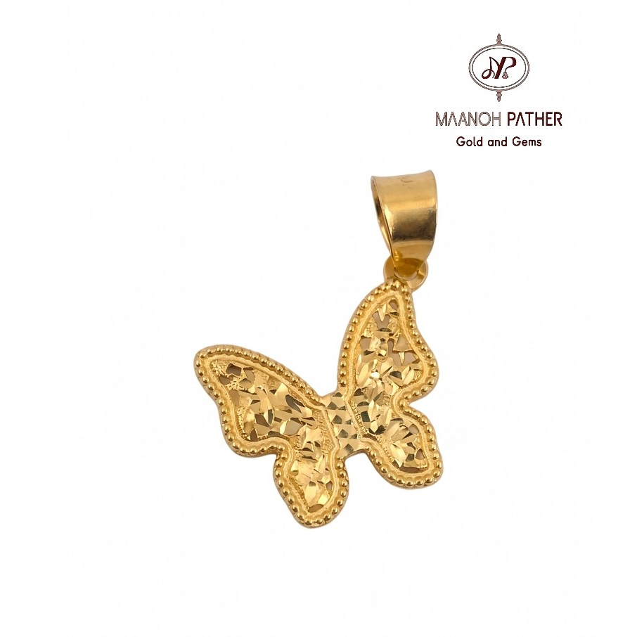 1.51GM-916 FANCY BUTTERFLY PENDANT-916 PENDANT-916 INDIAN FANCY BUTTERFLY PENDANT-916 GOLD FANCY BUTTERFLY-MAANOH PATHER