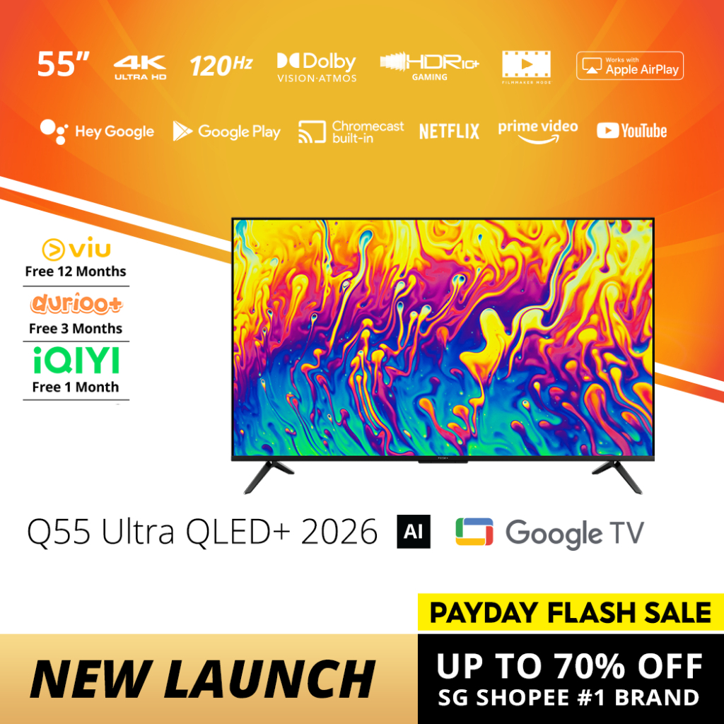 PRISM+ Q55 Ultra 2026 Q-Ultra Series QLED+ | 4K AI Google TV | 55 inch TV