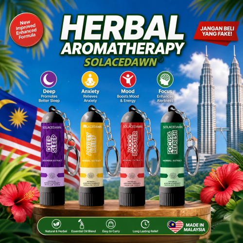 NR Herbal Inhaler Aromatherapy Ease Nasal Stick by Solacedawn Diffuser Essential Oil Stress,Anxiety ,Sleep,Focus,Mood