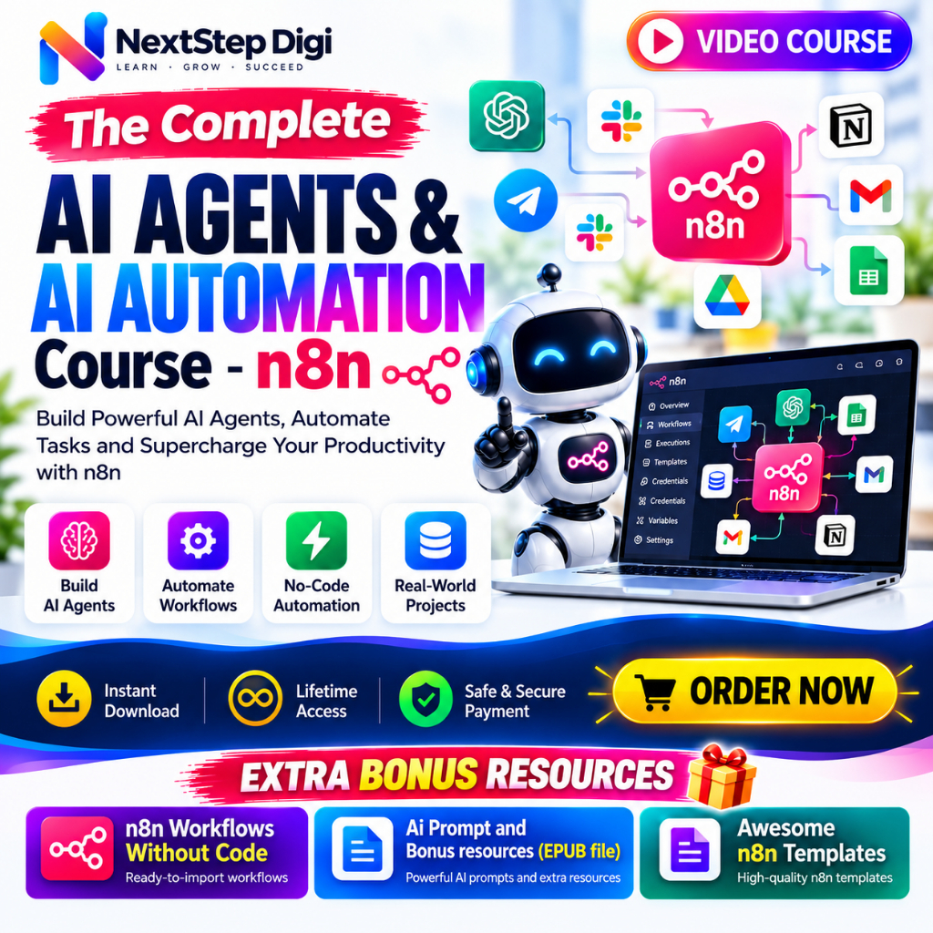 🔥[Instant Delivery] The Complete AI Agents & AI Automation | Build & Sell AI Agents Without Coding | AI Automation