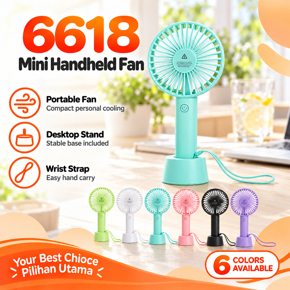Kipas Mini Kipas USB Pegang Kipas Angin Kuat Rechargeable Portable Handy Mini Fan Strong Wind Kipas Pegang USB Charge