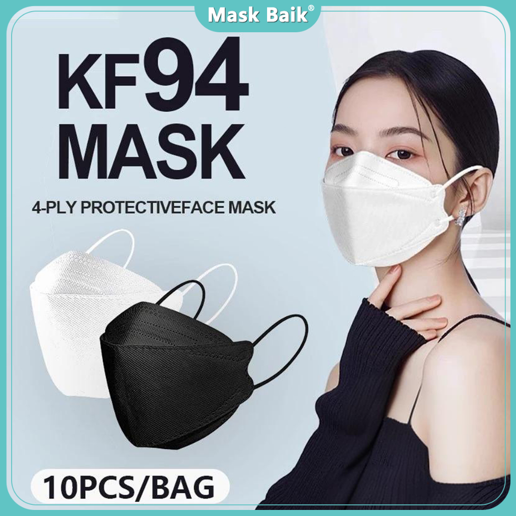 50PCS Hijab KF94 Mask 100PCS Headloop kf94 Masks 4ply Earloop Face Mask for Adult Malaysia Ready Stock 口罩
