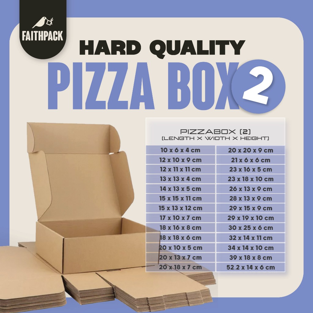 FAITH PACK PIZZABOX (2) Kotak Carton Box Packaging Box Gift Box Paper Box Small Box Packing Box Parcel Box 飛機盒