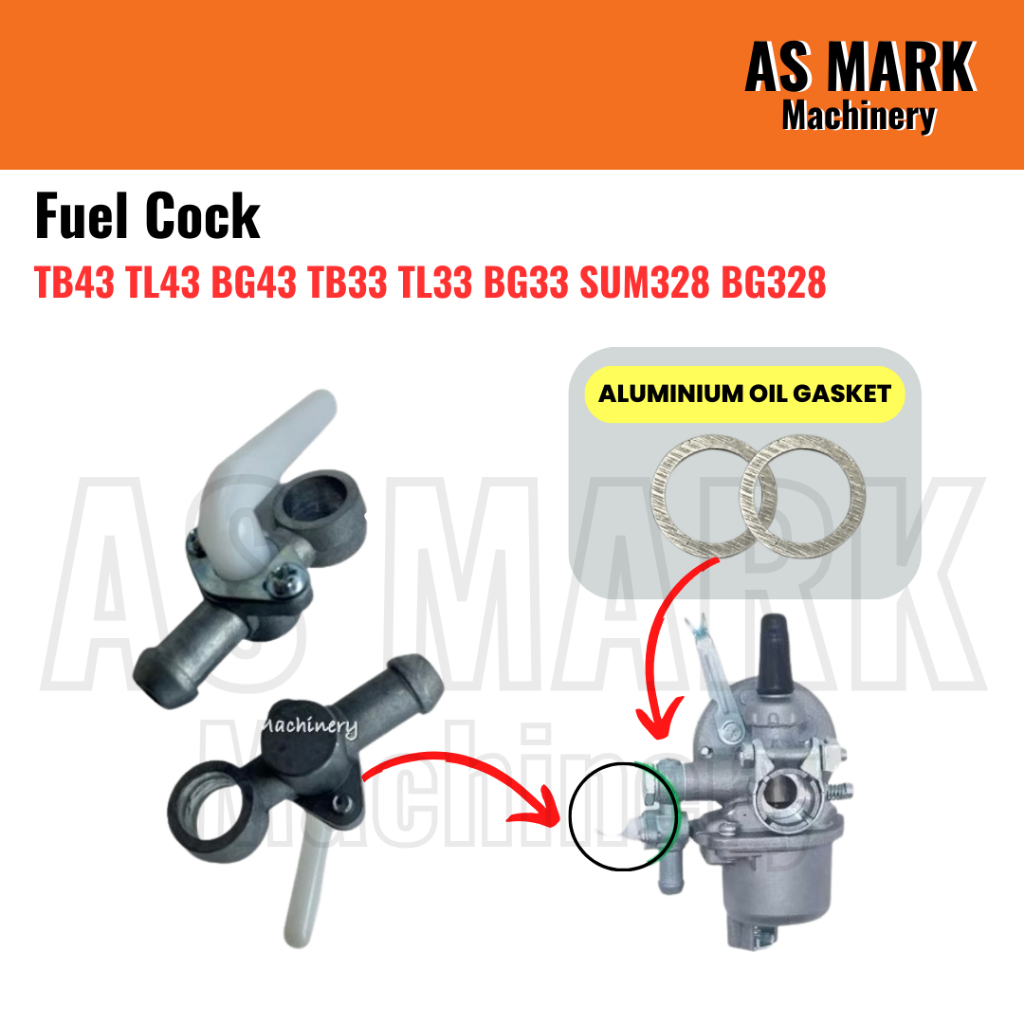 Fuel Cock mesin potong rumput TB43 TL43 BG43 TB33 TL33 BG33 SUM328 BG328