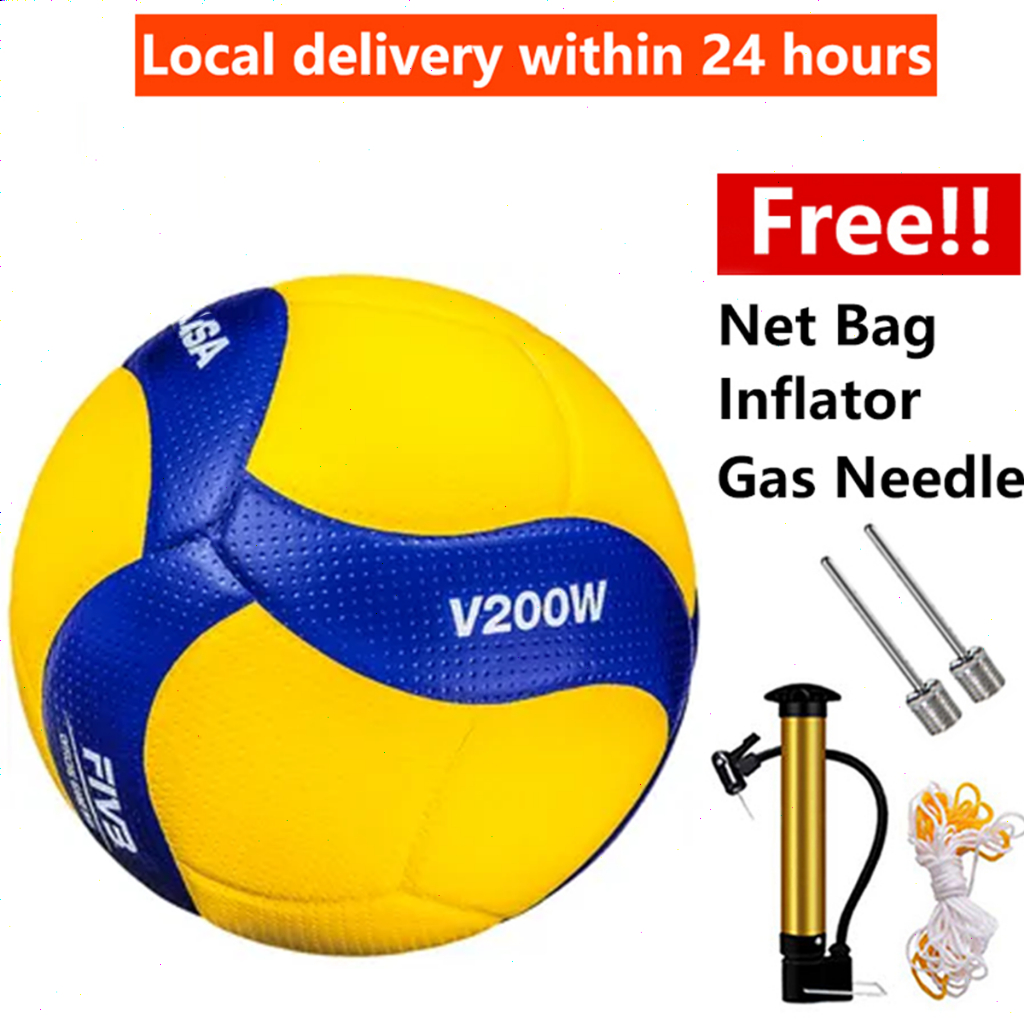 Mikasa VolleyBall Bola Tampar V200W Soft PU Volleyball Beach Match Training Good Quality Size5 bola排球比赛球
