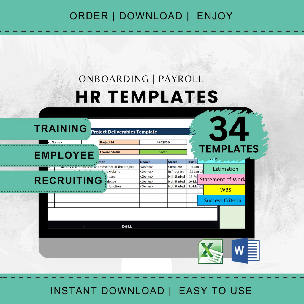 HR Management Template Bundle for Human Resources Management of HR Planning for Employee Training Employee Skills Matrix