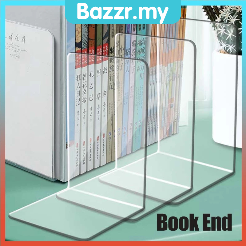 Book End Desk Organizer Books Stand Desktop Bookshelf Simple Stationery Holder Office File Rack