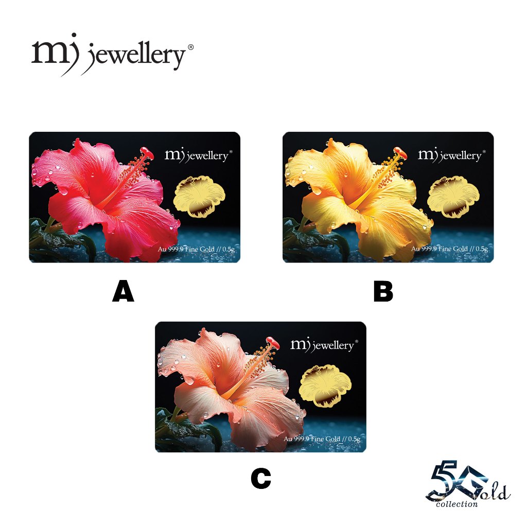 MJ Jewellery 5G Gold Collection 999.9/24K Bunga Raya Series Gold Bar F30&hellip;