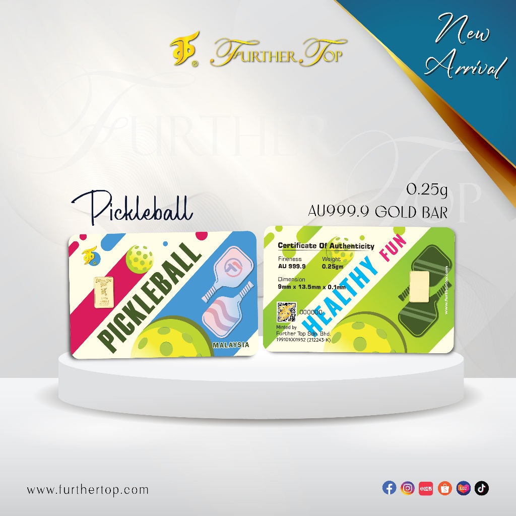 FURTHER TOP 999.9 Gold Bar ( 0.25g / 1g ) - PICKLEBALL&hellip;