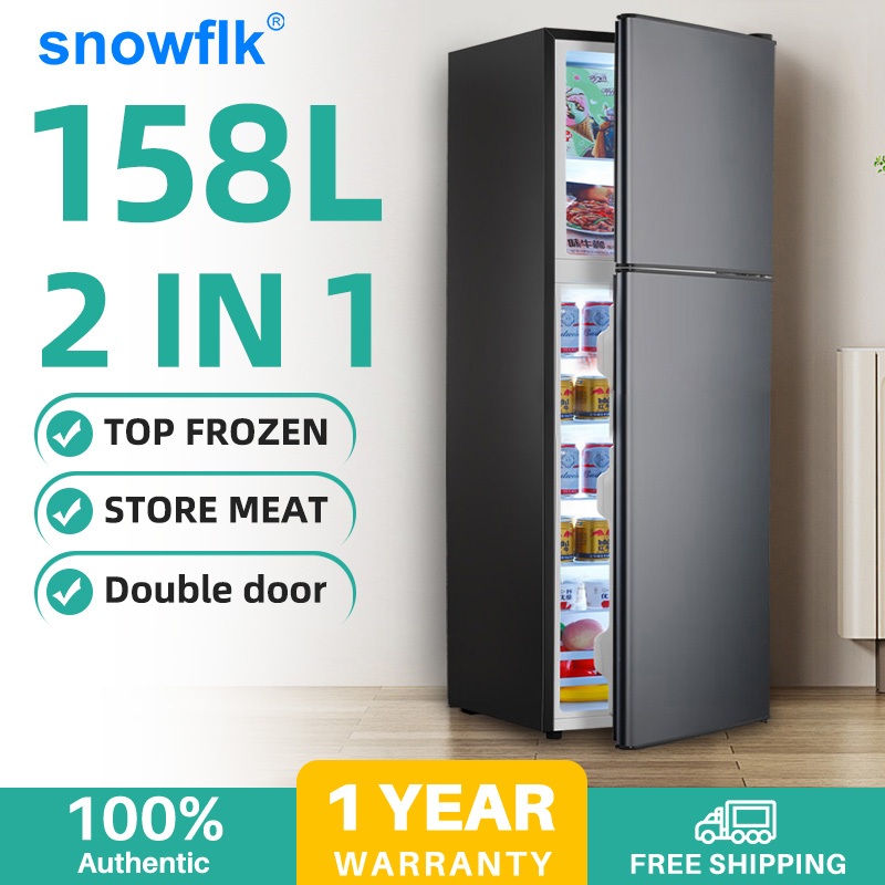 Snowflk 2-door refrigerator  Energy Conservation Mute freezer upright refrigerator mini fridge