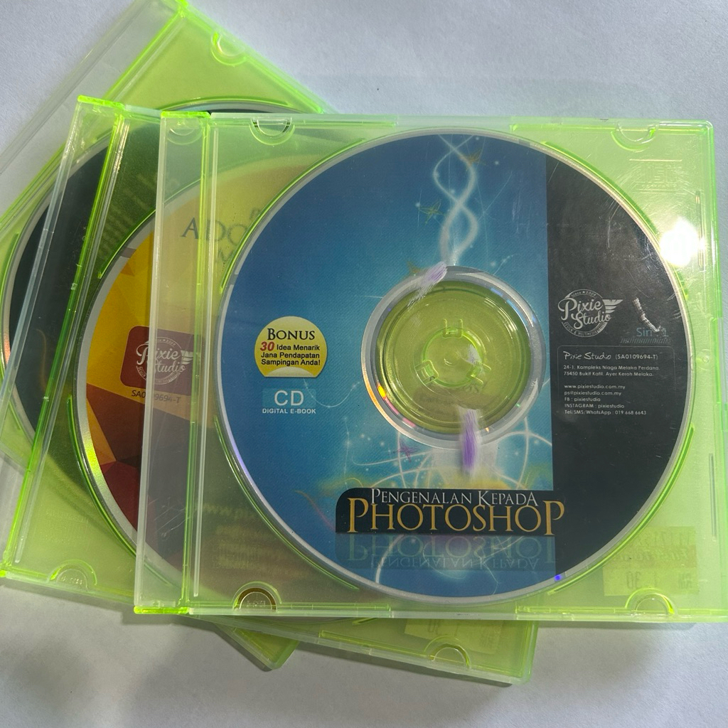 CD ebook Belajar Grafik Photoshop & Illustrator 🔥🔥 (Bahasa Melayu)