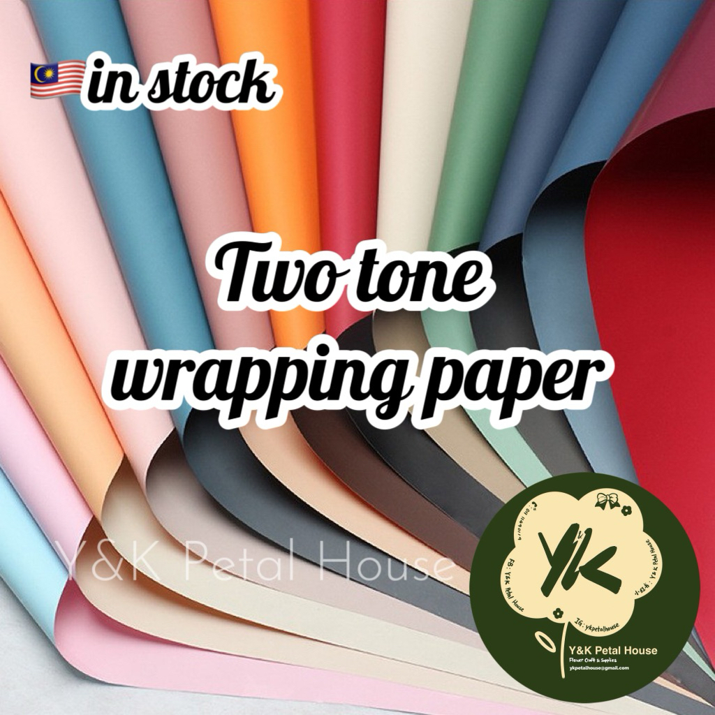??20pcs Two tone wrapping paper Ouya paper双色欧亚纸bouquet wrapping packing flower accessories flower paper gift paper
