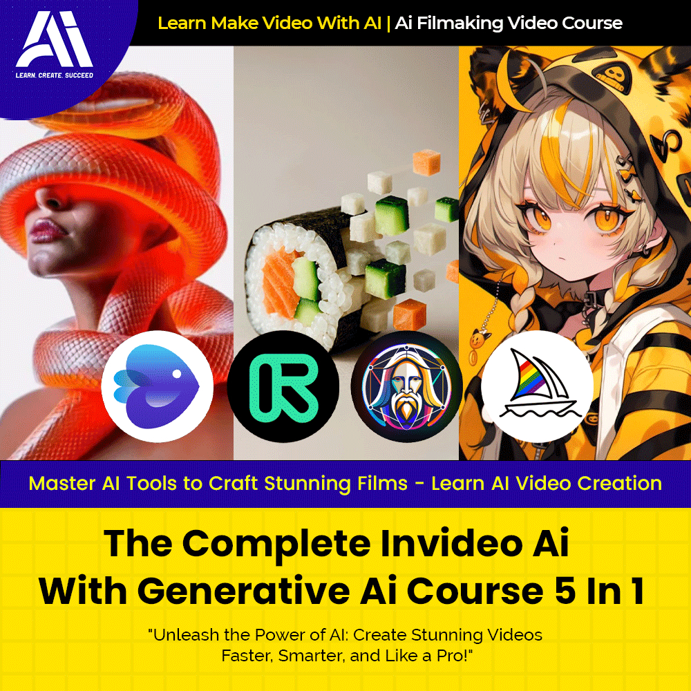 Video Course - The Complete Invideo Ai With Generative Ai Course 5 In 1 |  Ai Make Video | Make Video With AI