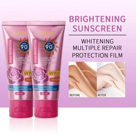Rose Sunscreen Cream Spf 90+ High Protection Sunscreen Sensitive Skin Refreshing Sun Control Conceale 60ml 防晒霜