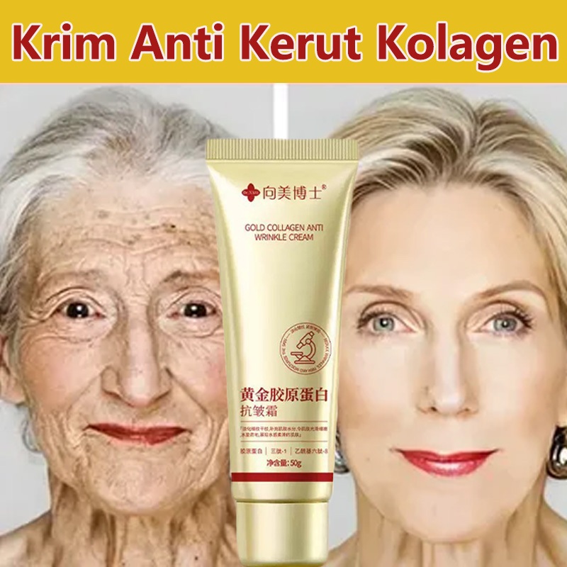 Anti Wrinkle Cream Gold Collagen Anti-wrinkle Cream Highly Effective Relieve Dry Line Reduces Nasolabial Wrinkles Smooth