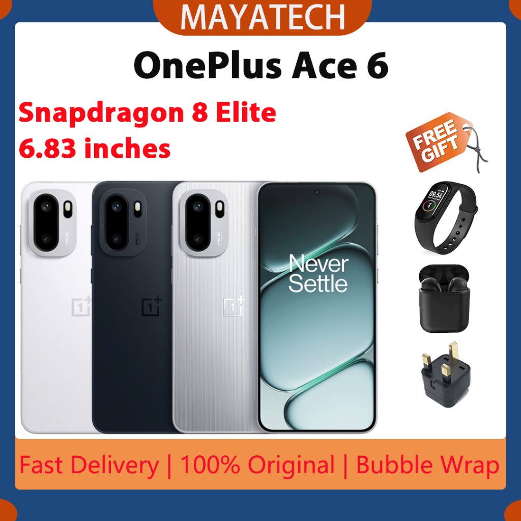 Brand New OnePlus Ace 6 6.83 inches AMOLED 165Hz Snapdragon 8 Elite ColorOS 50 MP 7800 mAh 120W wired SmartPhone