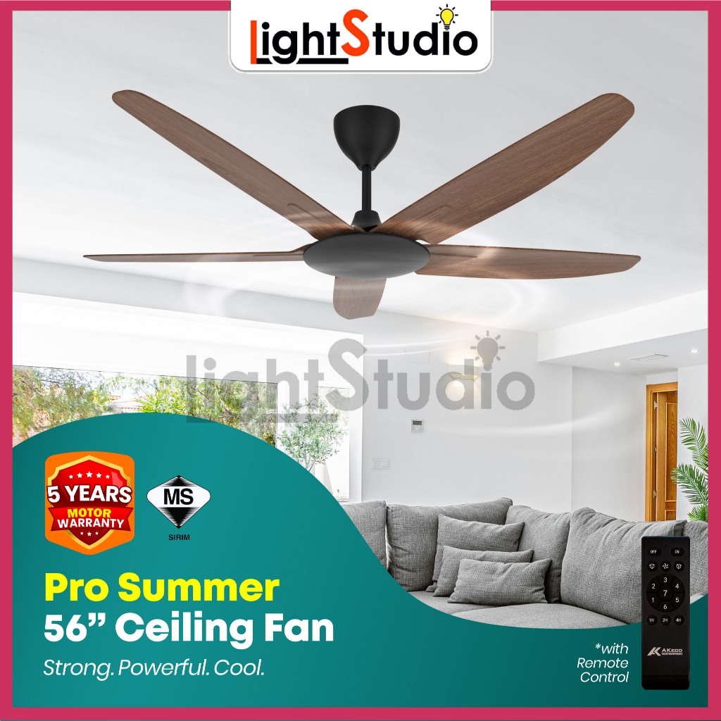 Pro Summer Series 56" Ceiling Fan | 5 Blades Super Strong Wind with DC Motor