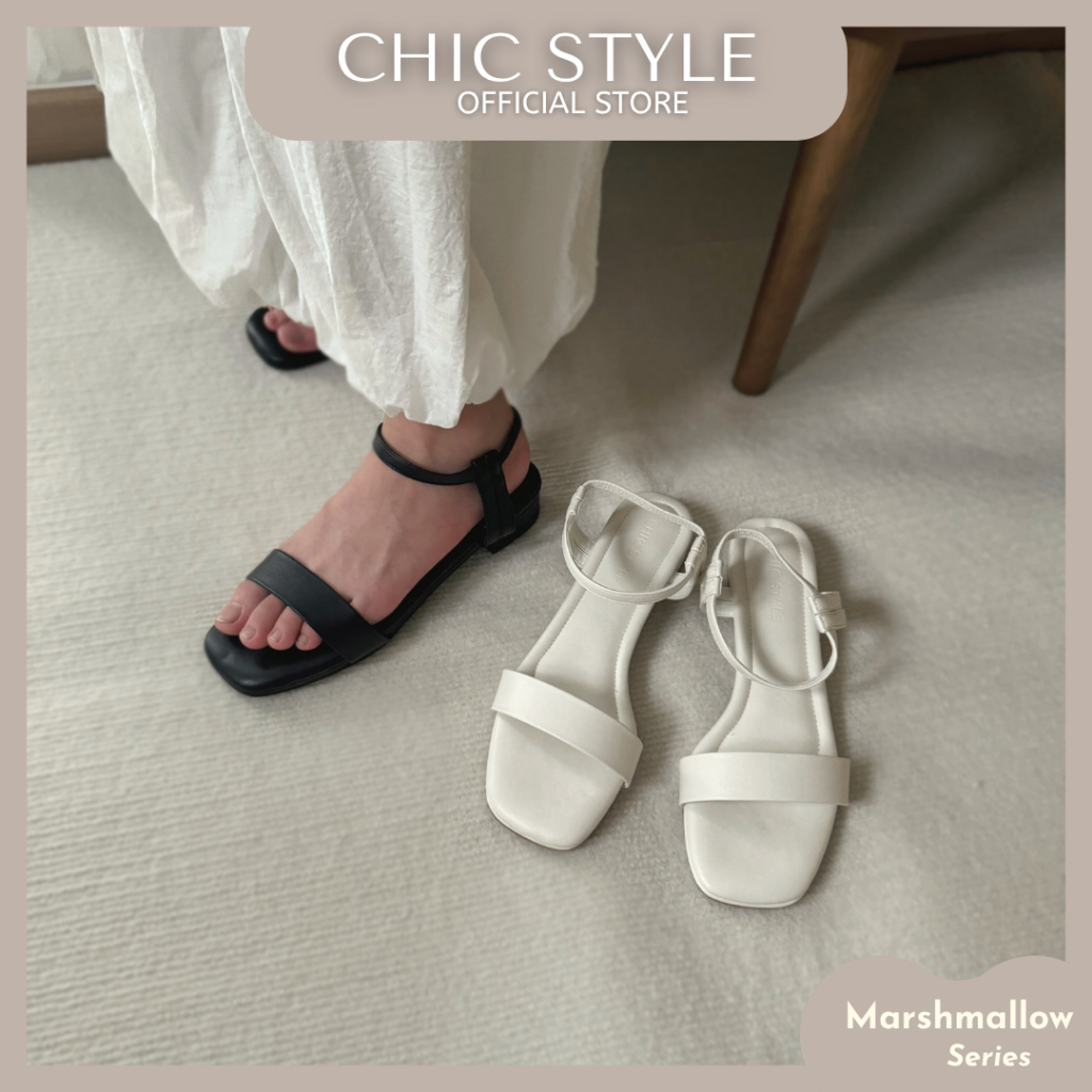 CHIC STYLE Tavia Slide Slingback Sandals | Casual Slip On Soft Sole Sandals | Kasut Perempuan | Size 35 - 40
